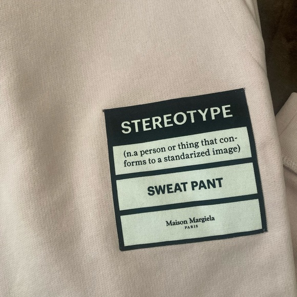 NWT Mens Maison Margiela Stereotype Organic Cotton Sweatpants Size 52 Peony Pink - Picture 2 of 13